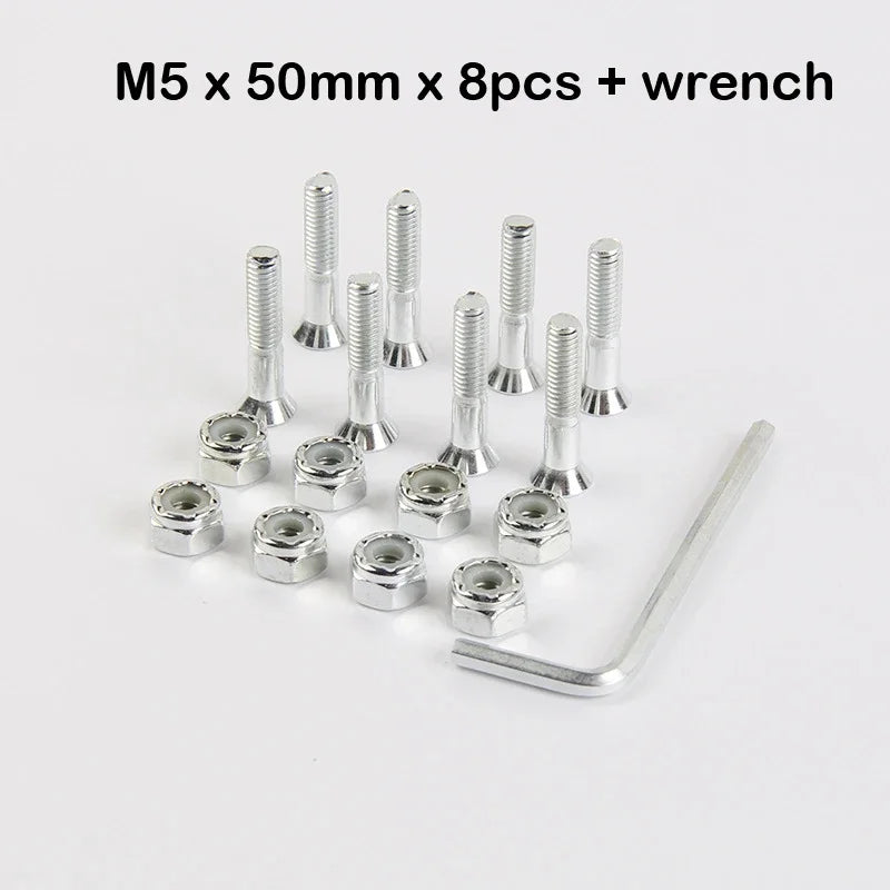 Skateboard Trucks Screws, Mounting Bolts, Anti-Rust, Durable (M5 x 25 / 29 / 32 / 38 / 44 / 50mm)