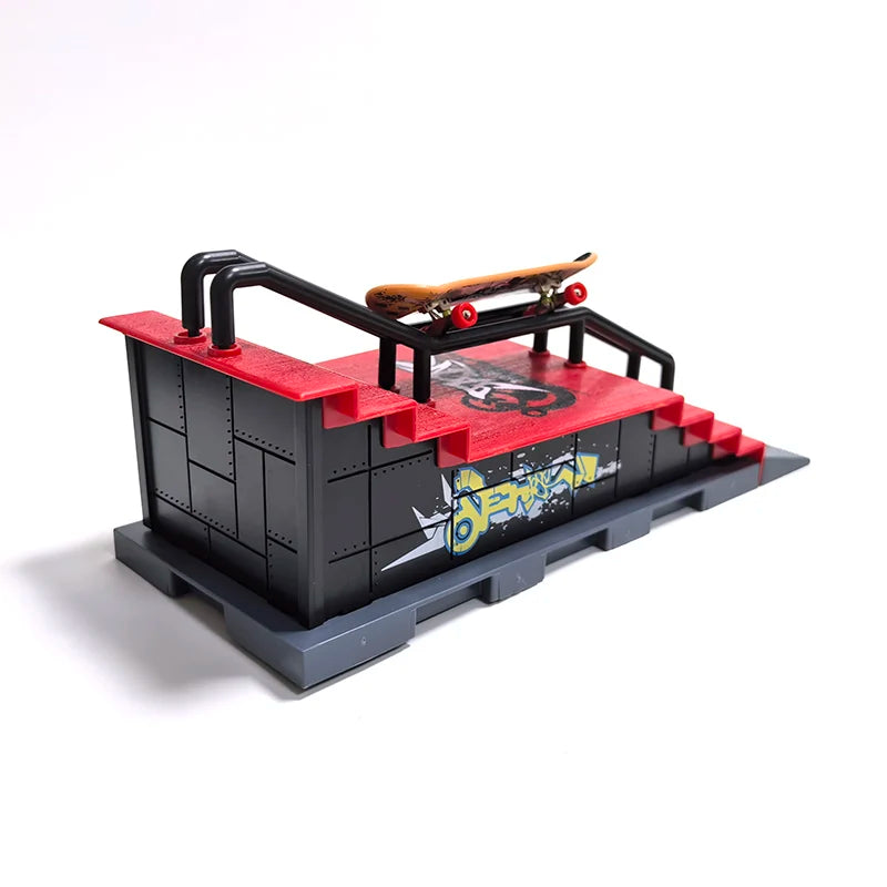 DIY Finger Skateboard Scene Venue Combination Sets Skate Park Ramp Parts Professional Tech Deck Novelty Toys Gift For Kids Child