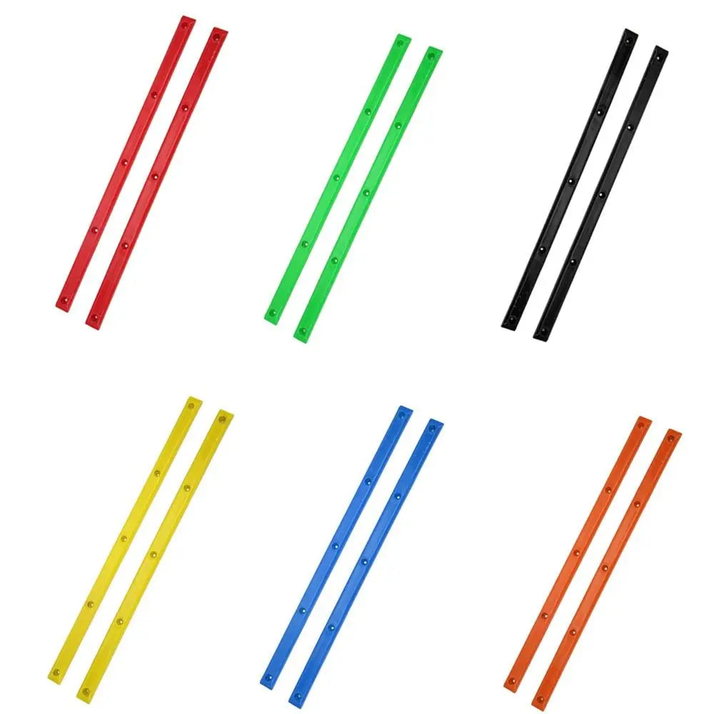 2-Piece Durable ABS Rib Bones, Rails, Colorful, Skateboard Rail Guards (36.5 x 1.7 cm)