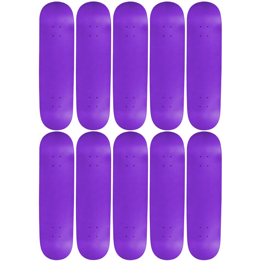 Moose 10-Count 8.25" Blank Skateboard Decks, Neon Purple, 7-Ply Canadian Maple