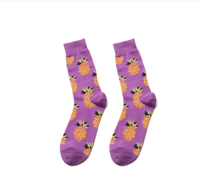 Fruit Print High-Cut Skate Socks