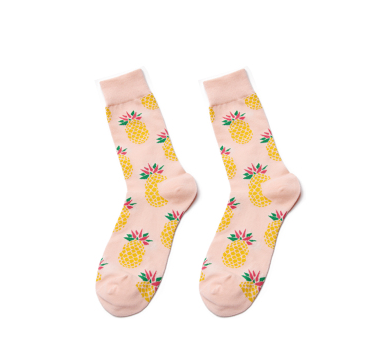 Fruit Print High-Cut Skate Socks