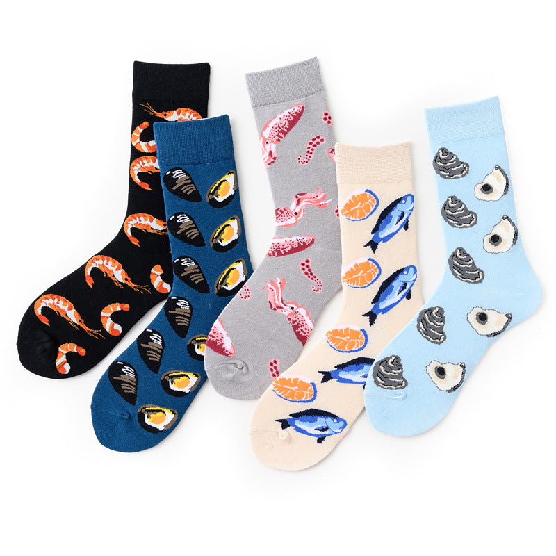 Men's Long Cotton Socks - European and American Style