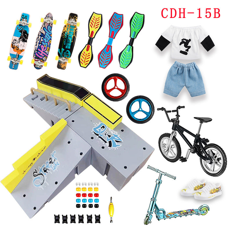 Finger Skatepark Ramp Set for BMX and Skateboard Toys