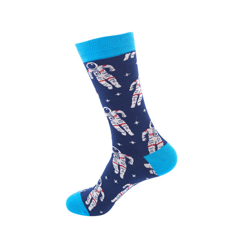 Colorful High-Cut Floral Socks for Skateboarding