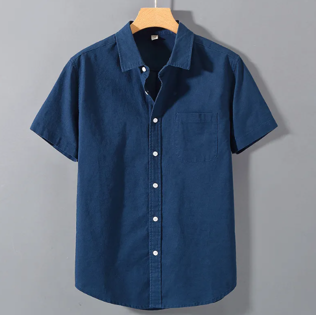 Men's Linen Lapel Shirt