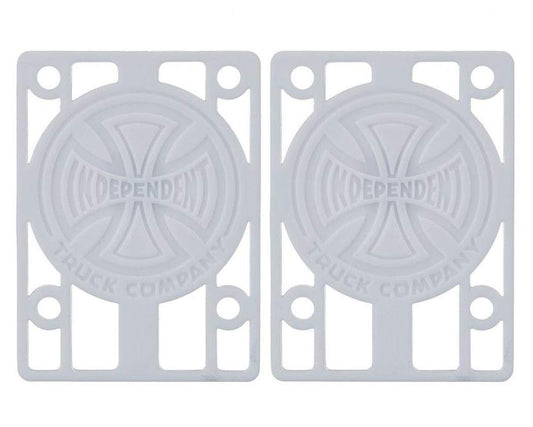 Independent Trucks Skateboard Risers 1/8" White (Pair) Riser Pads (Hard)