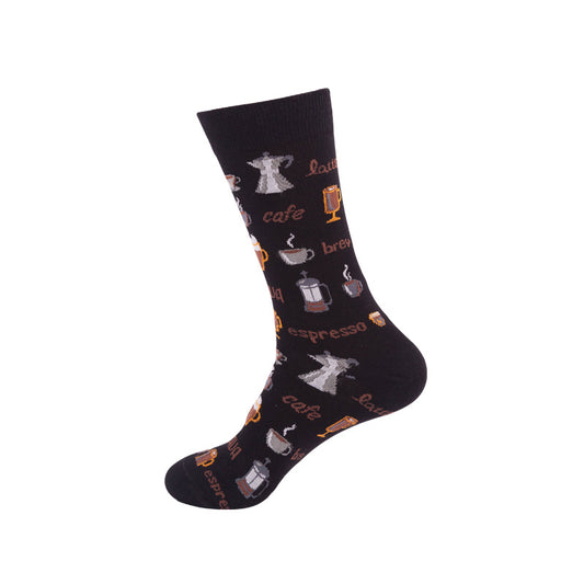 Colorful High-Cut Floral Socks for Skateboarding