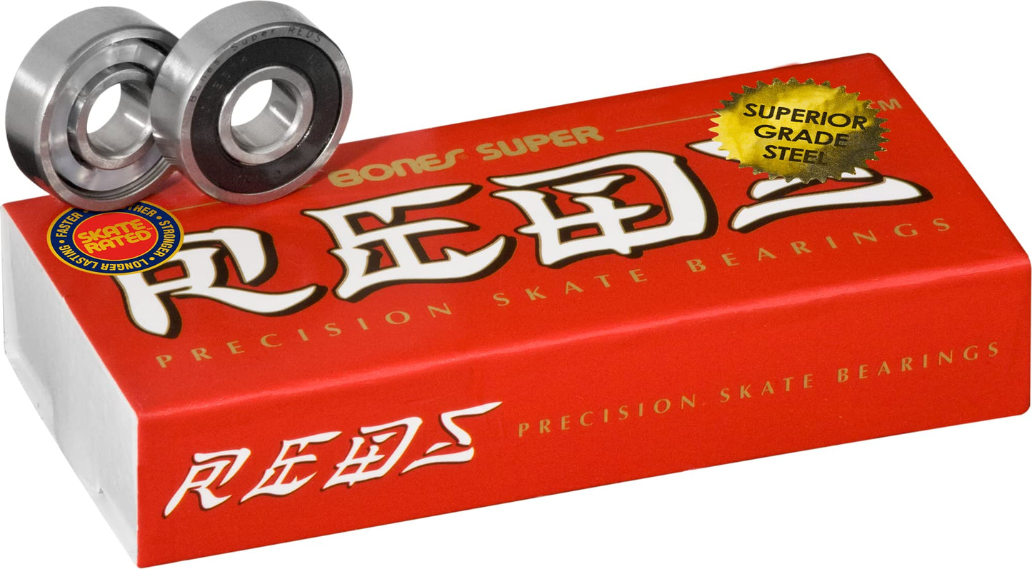 Bones Super Reds Bearings 8mm 16-Pack
