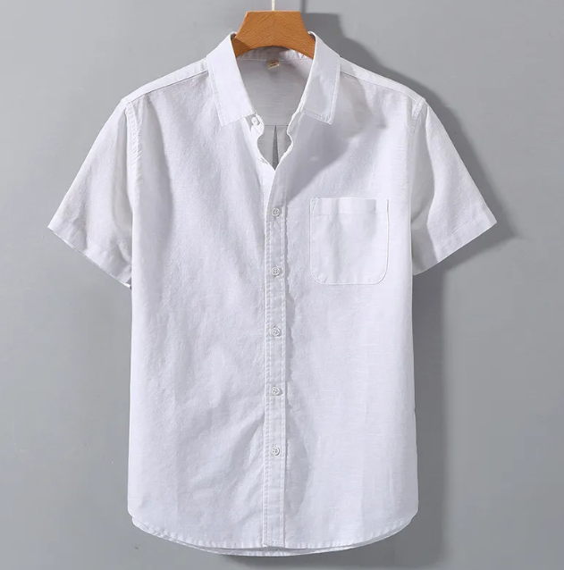 Men's Linen Lapel Shirt