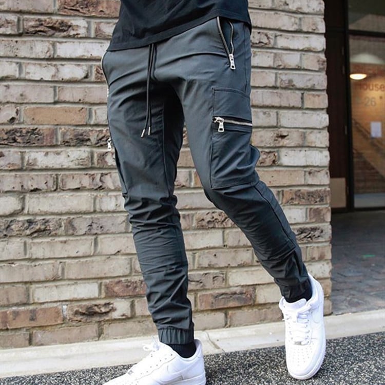 Men's Multi-Pocket Zipper Pants