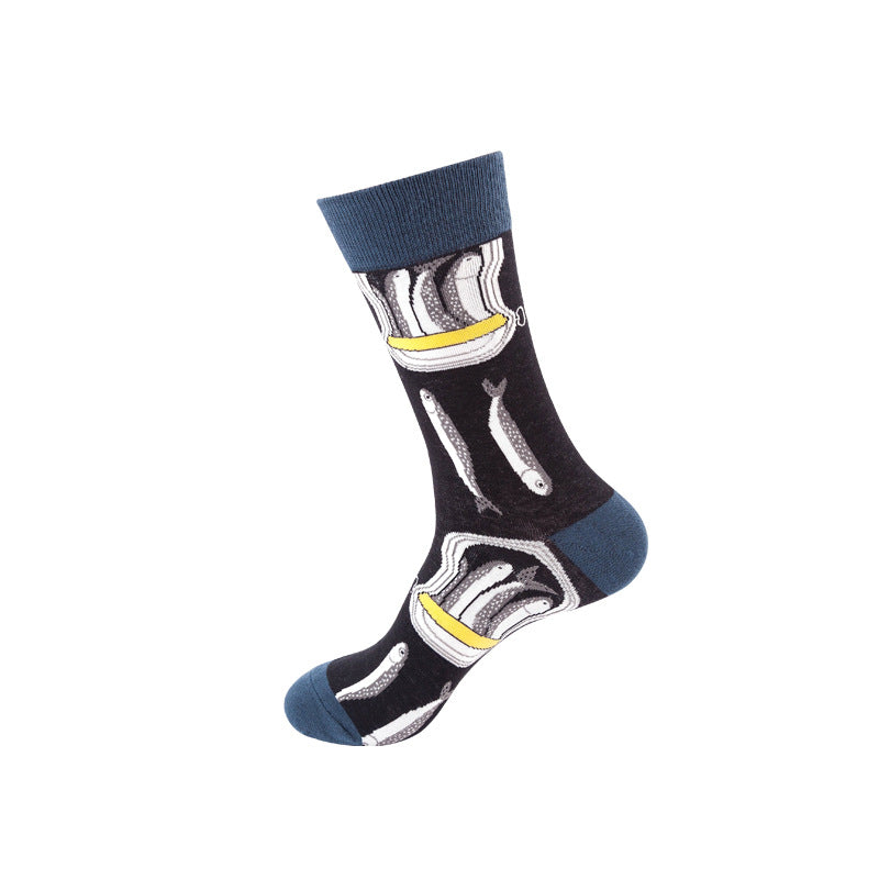 Colorful High-Cut Floral Socks for Skateboarding