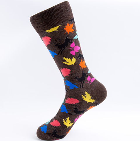 Forest Series Men's Skateboard Socks - Ginkgo Design