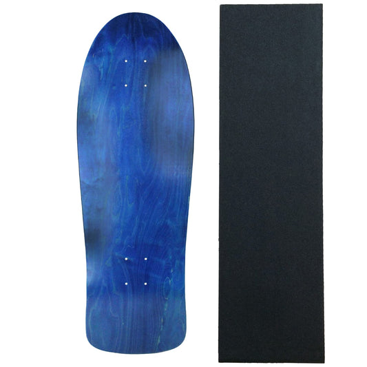Moose Skateboards, Old School, 10" x 30", Stained Blue, Blank Skateboard Deck Plus Grip