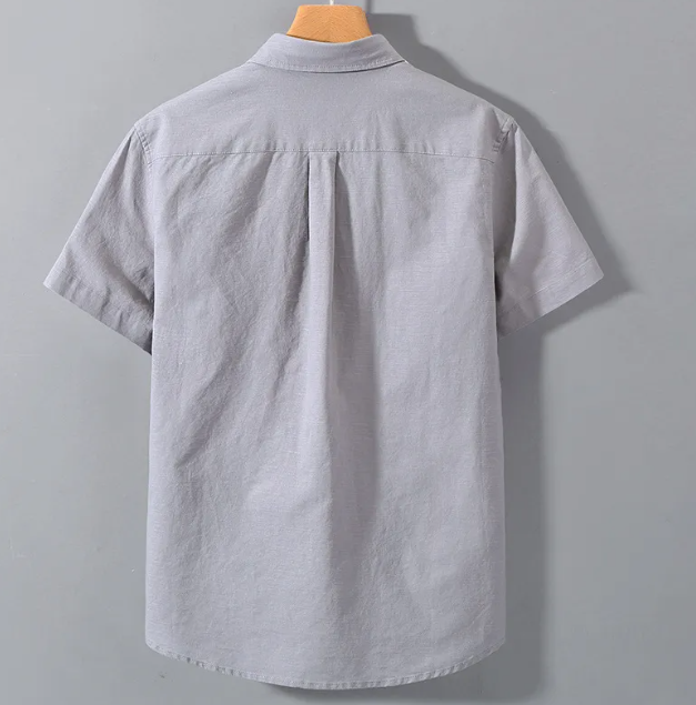 Men's Linen Lapel Shirt