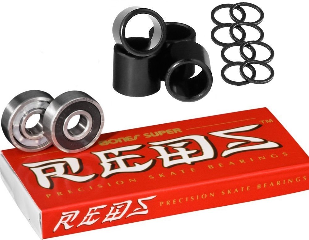 Bones Super Reds With Spacers & Washers