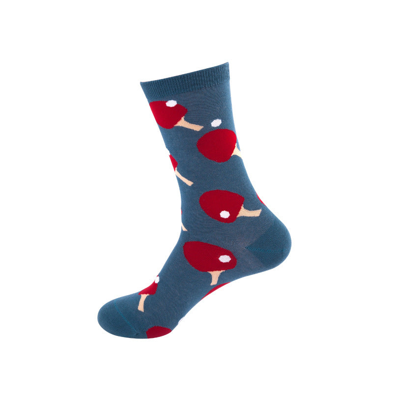 Colorful High-Cut Floral Socks for Skateboarding