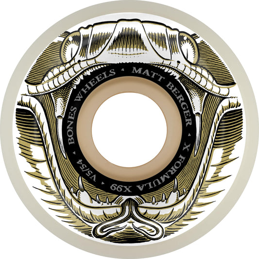 Bones Wheels Matt Berger Battlesnake X-Formula Skateboard Wheels (54mm, 99A, V5 Sidecut)