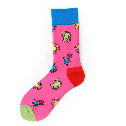 Men's Long Cotton Socks - European and American Style