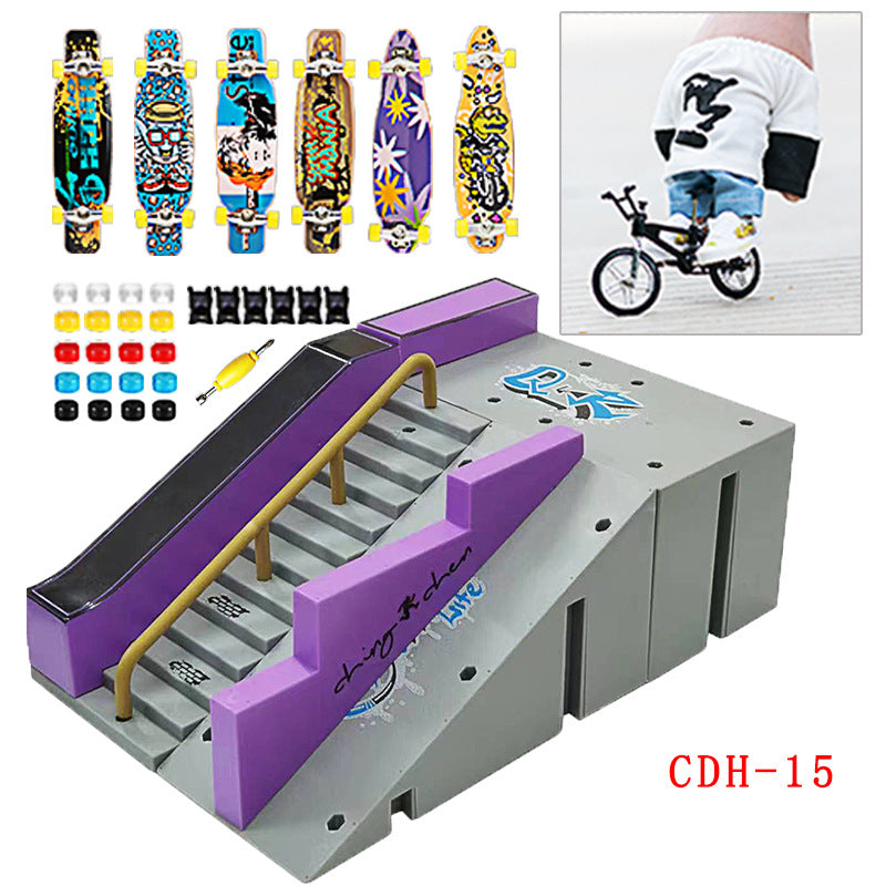 Finger Skatepark Ramp Set for BMX and Skateboard Toys