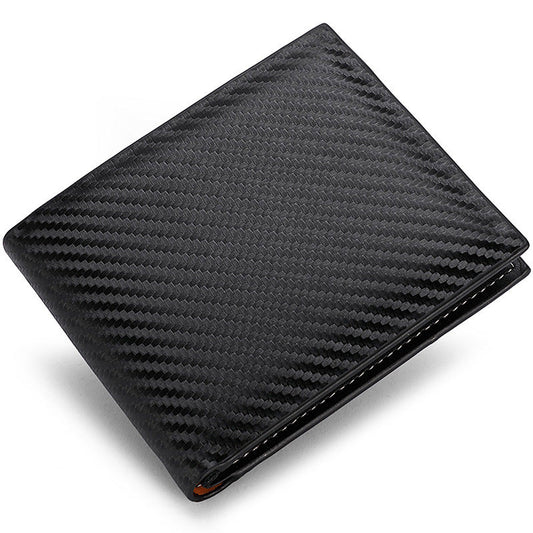 Carbon Fiber Wallet - Men's Zipper Card Holder
